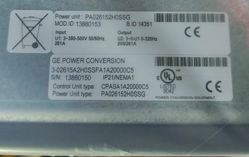 Inversor 3-02615a2h0ssfa1a20000c5 GE