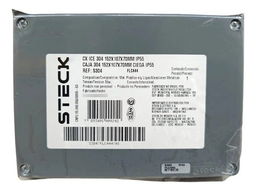 Caixa Termolástica Cega 152 X 107 X 70mm S304 Steck