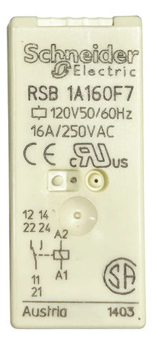 Kit Com 2: Relé De Interface 16a 120vca Rsb1a160f7 Schneider