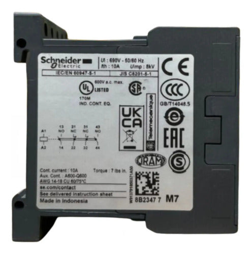 Contator Auxiliar 2na+2nf 220vca Ca2kn22m7 Schneider 220 Vca