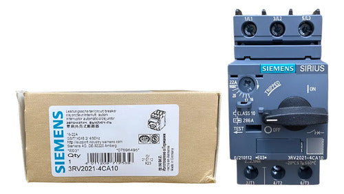 Disjuntor Motor 3rv2021-4ca10 16-22a Siemens - 50/60hz