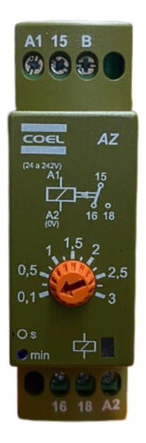 Rele Tempo Az 3min Az-wcm 24/240vca/vcc Coel 240vca/vcc