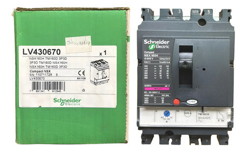 Disjuntor 3p Nsx160h-tm160d 160a 3d Lv430670 Schneider