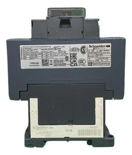 Contator Tesys 4p 40a Ac-1 24vcc 1na+1nf Lc1dt40bl Schneider 24vcc