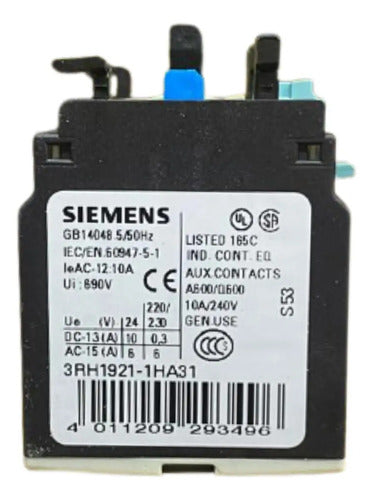 Bloco De Contato Auxiliar 3na+1nf 3rh1921-1ha31 Siemens -