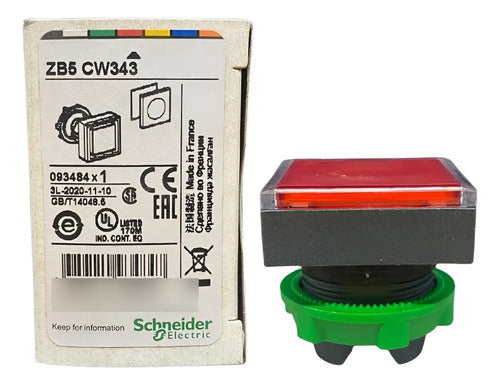Kit C/ 2: Cabeçote Para Botão Luminoso Vm Zb5cw343 Schneider Vermelho 0