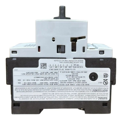 Disjuntor Motor 3rv1021-1ga10 4,5-6,3a Siemens