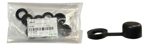Kit Com 2: Capa Protetora Preta 22mm Zbgp Schneider Preto 0