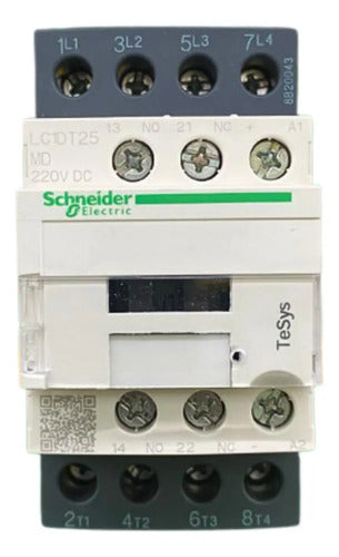 Contator 4p Tesys 12a 1na+1nf 220vcc Lc1dt25md Schneider 220v