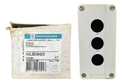 Botoeira Cega 22mm 3 Furos Xalb03h23 Telemecanique Cinza