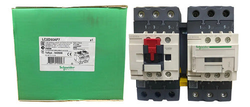 Chave Reversora 3p 50a 1na+1nf 110vca Lc2d50af7 Schneider 110vca