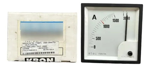 Amperimetro Fm96pc 1500/3000/5a Travamento Em 1000 Ip54 Kron