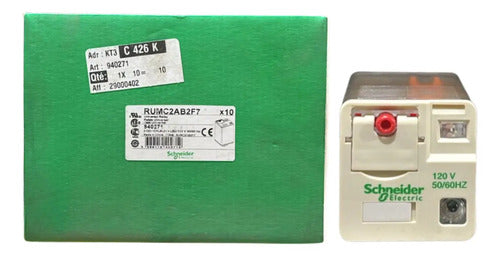 Kit Com 2: Relé Universal Com Led 10a Rumc2ab2f7 Schneider