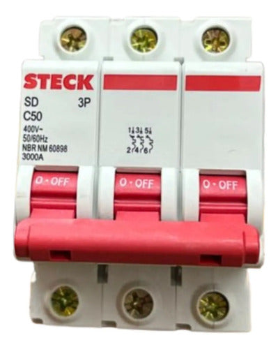 Kit Com 2: Disjuntor Tripolar Sdd63c50 50a Curva C Steck