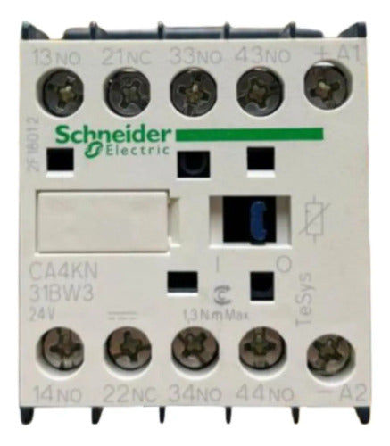Contator Auxiliar 3na+1nf 24vccbc Ca4kn31bw3 Schneider 24vccbc