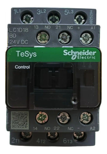Contator 3p Tesys Deca 18a 1na+1nf 24vcc Lc1d18bd Schneider 24vcc