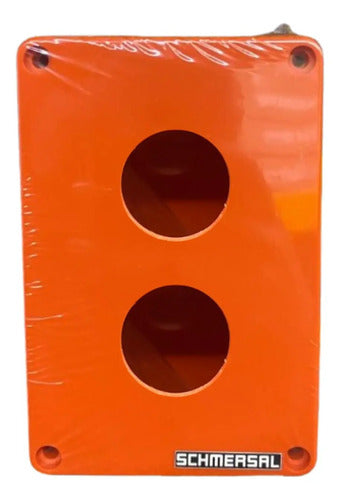 Botoeira De Plástico Absp2 C/ 2 Furos De 30mm Ace Schmersal Laranja
