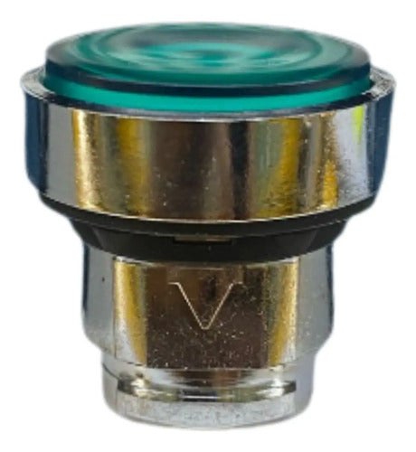Kit Com 2: Cabeçote Para Botao 22mm Verde Zb4bh33 Schneider Verde