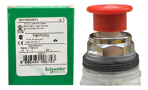 Cabeçote P/ Botão 30mm 9001kr24r Vermelho Schneider Vermelho -