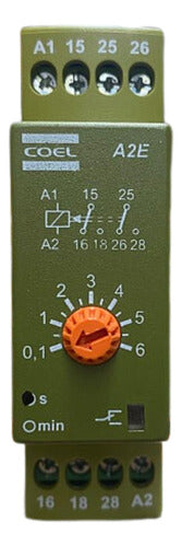 Rele Tempo A2e 6s 24vca/vcc A2e-ads Coel 24vca/vcc