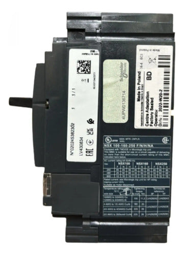 Disjuntor Compact Nsx160h-ma150 150a 3p Lv430834 Schneider