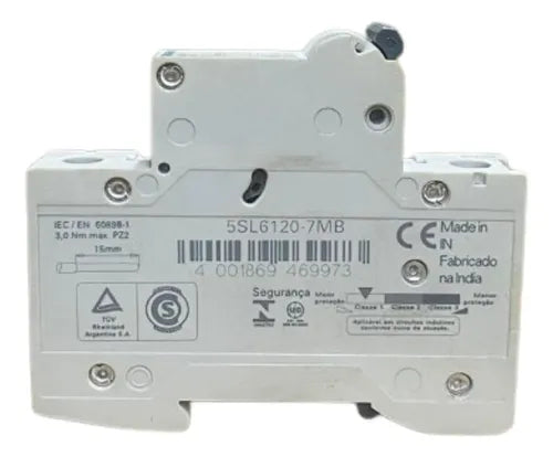 Disjuntor 1p 5sl6120-7mb C20 Siemens - 50/60hz