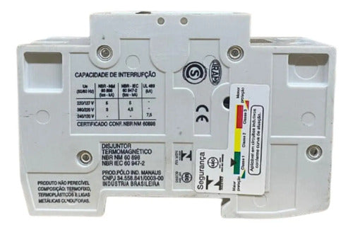 Disjuntor Termomagnético 2p 5sx1206-6 6a Siemens