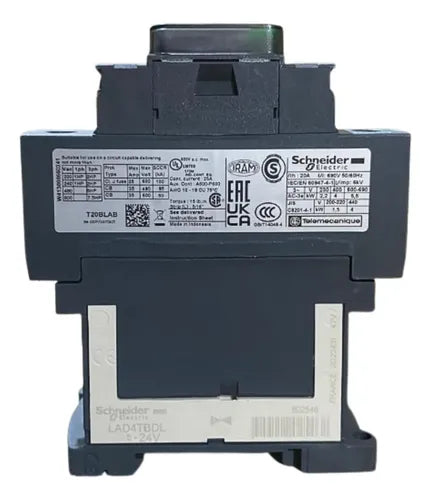 Contator Tetrapolar Tesys Deca 9a Lc1dt20bl Schneider