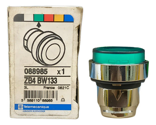 Cabeçote Para Botão Luminoso 22mm Vd Zb4bw133 Telemecanique Verde -