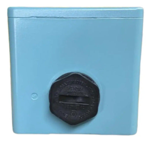 Botoeira Metalica Azul 22mm 4 Furos Xapm3504h29 Schneider Azul