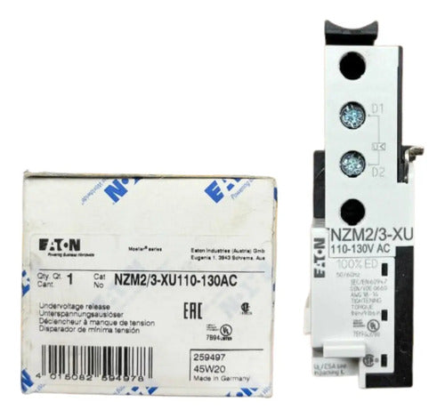 Bobina De Subtensão Nzm2/3-xu110-130ac Eaton