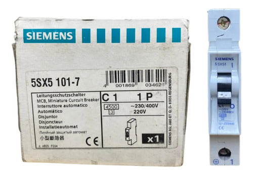 Disjuntor 3p 220v 5sx5101-7 C1 Siemens
