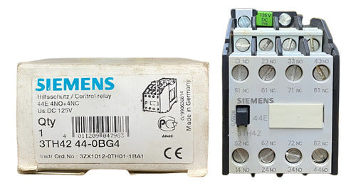 Contator Auxiliar 3th2444-0bg4 4no + 4nc 125v Siemens 127v