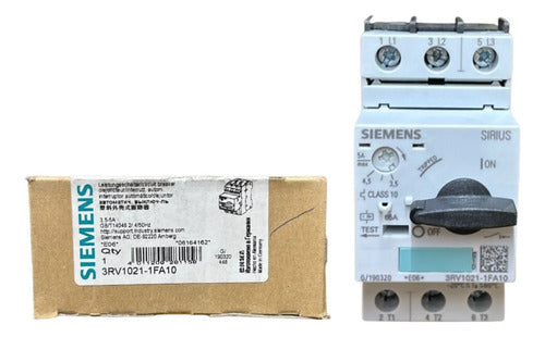 Disjuntor Motor 3rv1021-1fa10 3,5-5a Siemens Não Informado 50/60hz