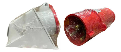 Kit Tomada N3209 + Plug N3279 32a 2p+t 380/440v Vm Steck Vermelho