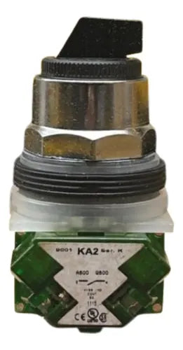 Comutador 30mm Metálico 1naf 3 Posi 9001ks502bh37b Schneider Preto/vermelho/verde -