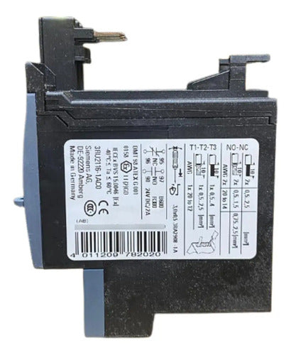 Relé Termico De Sobrecarga 3ru2116-1ac0 1,1-1,6a Siemens