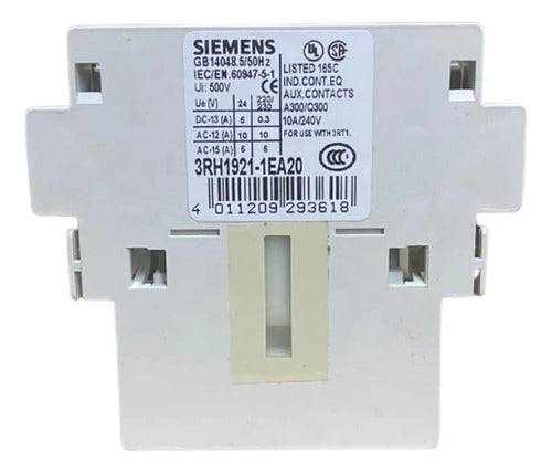 Bloco De Contato Auxiliar 2na 3rh1921-1ea20 Siemens -