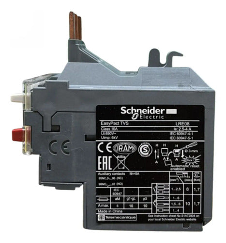 Relé De Sobrecarga Lre08 2,5-4a Schneider 690 Vca