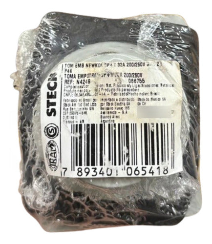 Kit C/ 2 Pçs: Tomada N4249 32a 3p+t 200/250v 9h Azul Steck Azul