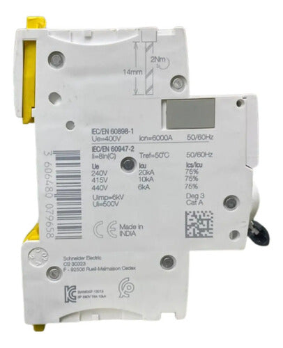 Disjuntor Acti9 Ic60n 3p 16a Curva C A9f74316 Schneider