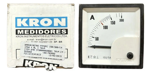 Amperímetro Fm72pc 150/300/5a Travamento Em 100a Ip54 Kron