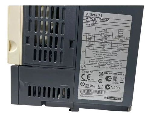 Inversor Frequencia 3kw-3hp 220/240v Atv71hu30m3z Schneider 200-420v