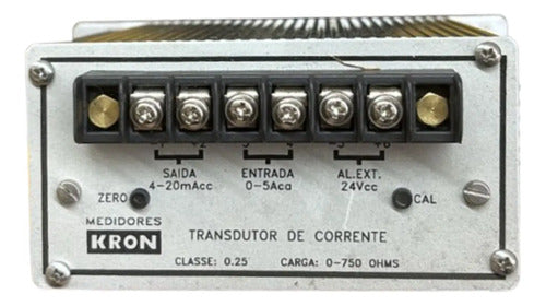 Transdutor Corrente Aa Entrada 5a Saida 4-20ma Al.24vcc Kron