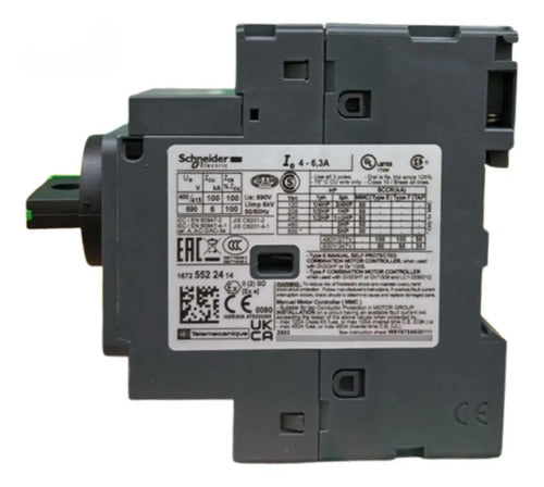 Disjuntor Motor 3p 4-6,3a Gv2p10 Schneider (linha Nova) 690v 50/60hz