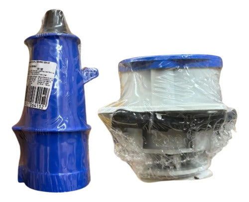 Kit Tomada N4249 + Plug N4279 32a 3p+t 200/250v Azul Steck Azul