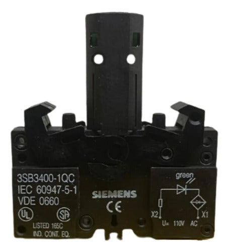 Sinaleiro 22mm 110v Verde 3sb3248-6aa40 Siemens