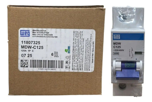 Disjuntor Unipolar Mdw-c125-1 125a 11807325 Weg