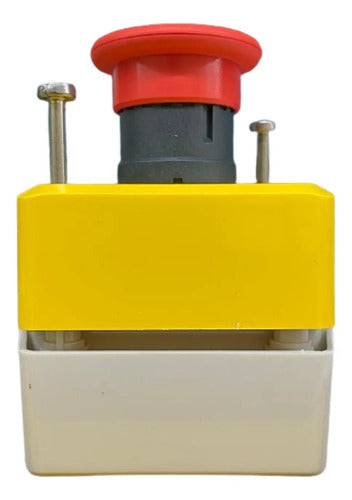 Botoeira 22mm Plastica 1 Botao Emergencia Xalk184g Schneider Amarelo E Cinza