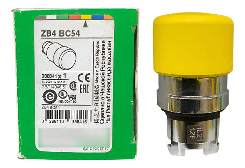 Cabeçote Para Botão Ø22mm Metálico Amarelo Zb4bc54 Schneider Amarelo 0